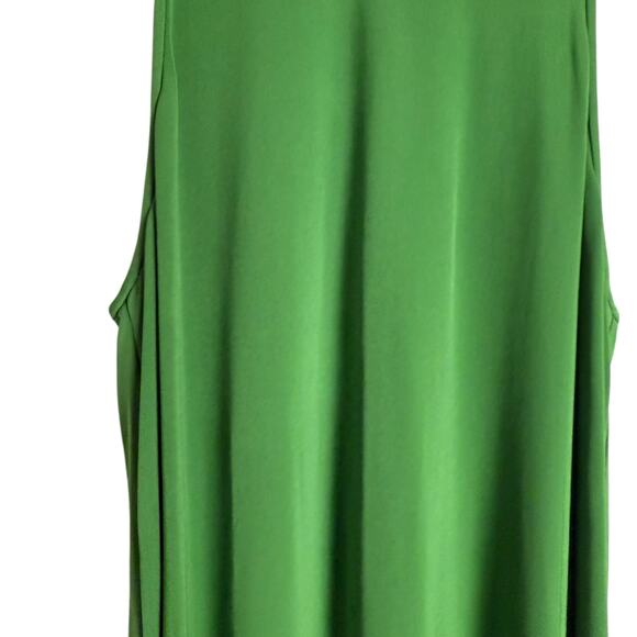 Tibi Serpentine Green Sleeveless Tank Midi Dress Size 4 - Picture 8 of 14